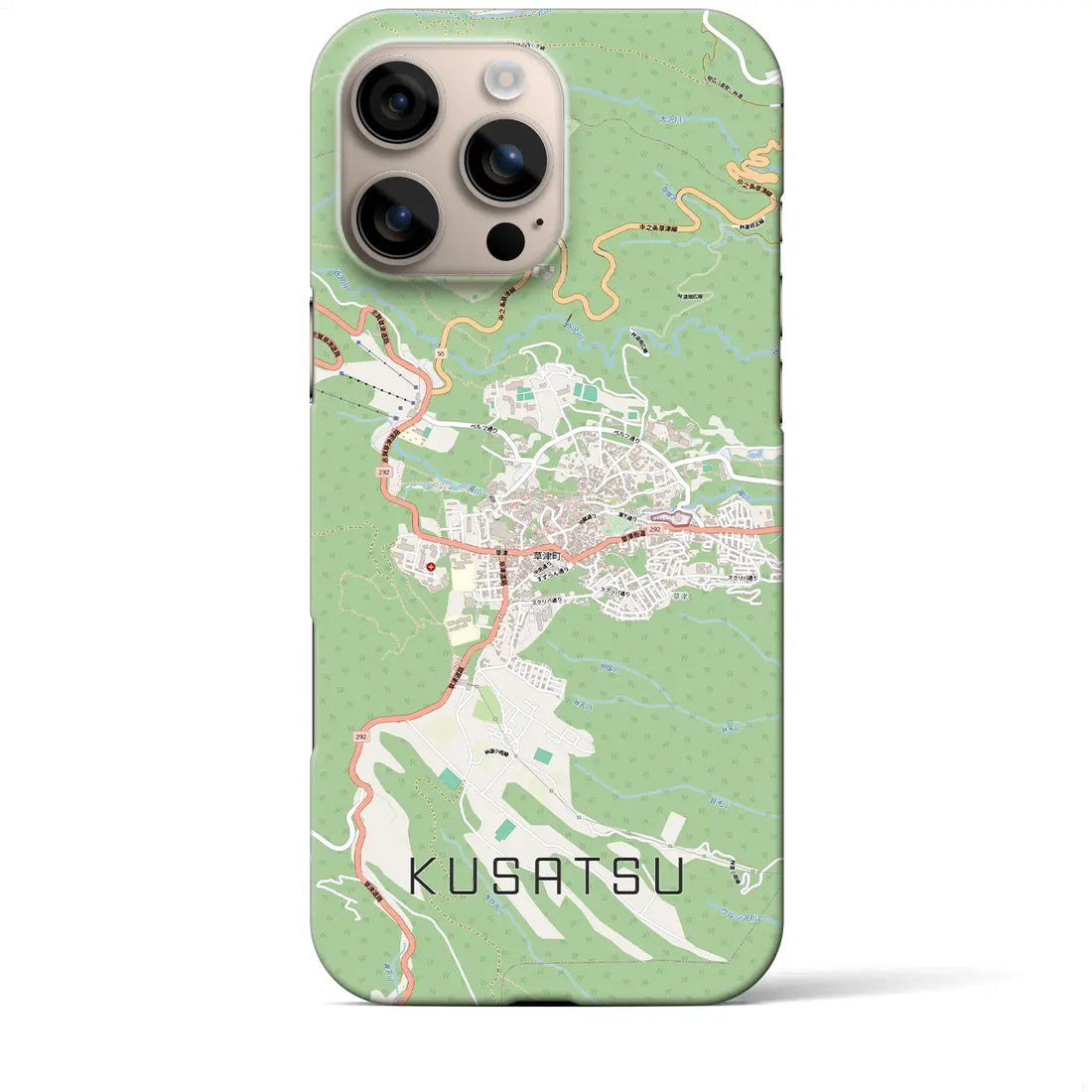 【草津（群馬県）】地図柄iPhoneケース（バックカバータイプ）