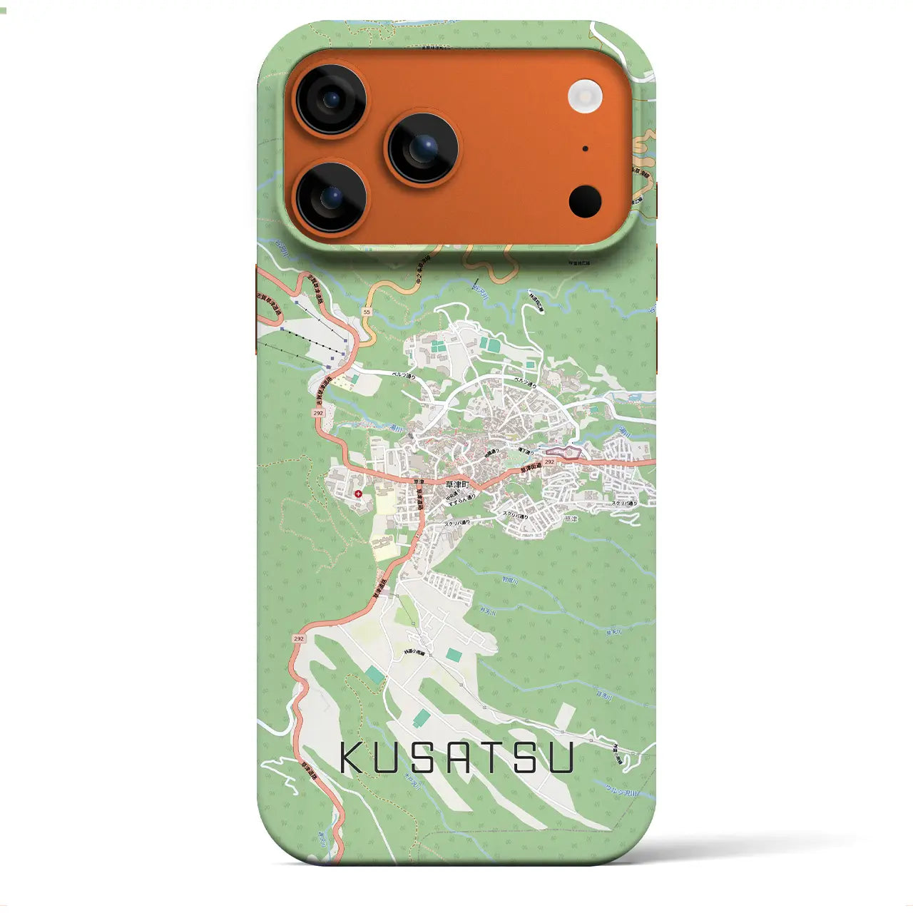 【草津（群馬県）】地図柄iPhoneケース（バックカバータイプ）