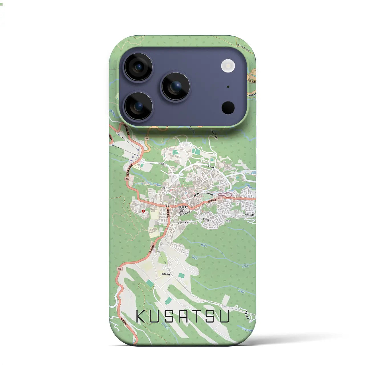 【草津（群馬県）】地図柄iPhoneケース（バックカバータイプ）