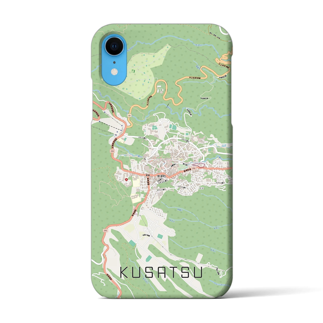 【草津（群馬県）】地図柄iPhoneケース（バックカバータイプ）