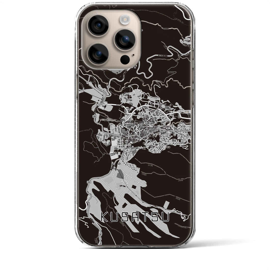 【草津(群馬県)】地図柄iPhoneケース(クリアタイプ)