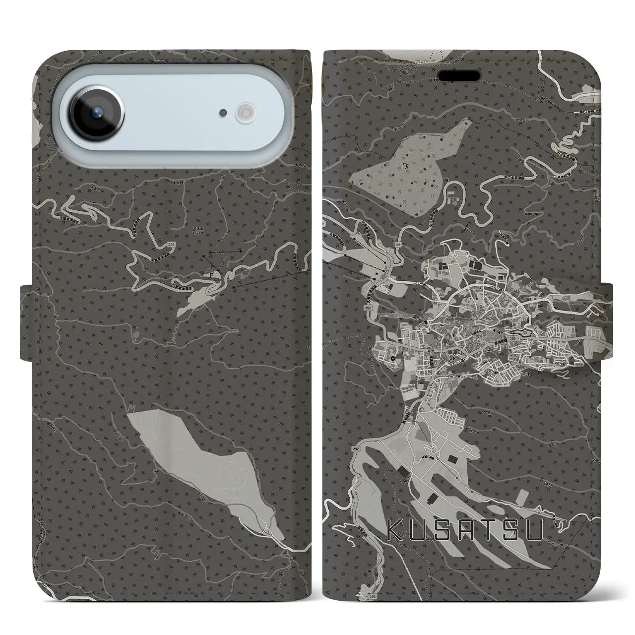 【草津（群馬県）】地図柄iPhoneケース（手帳タイプ）