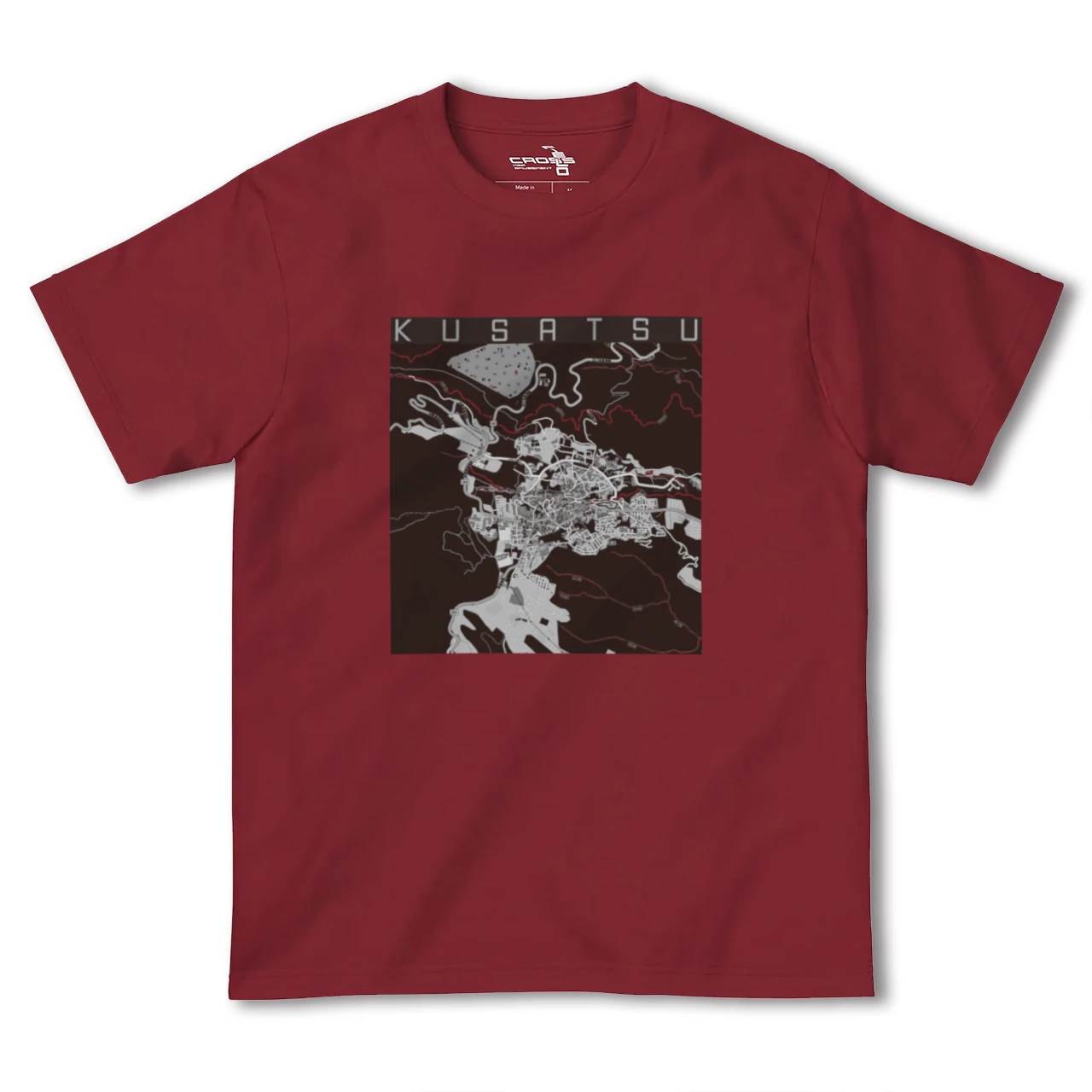 【草津（群馬県）（群馬県）】地図柄ヘビーウェイトTシャツ