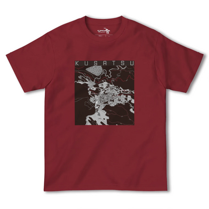 【草津（群馬県）（群馬県）】地図柄ヘビーウェイトTシャツ