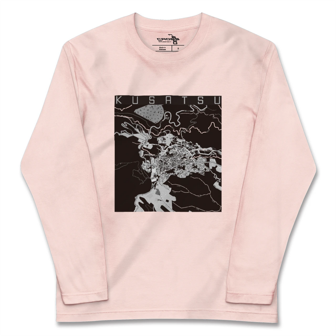 【草津(群馬県)(群馬県)】地図柄ロングスリーブTシャツ