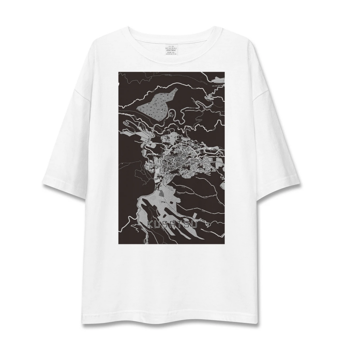 【草津（群馬県）（群馬県）】地図柄ビッグシルエットTシャツ