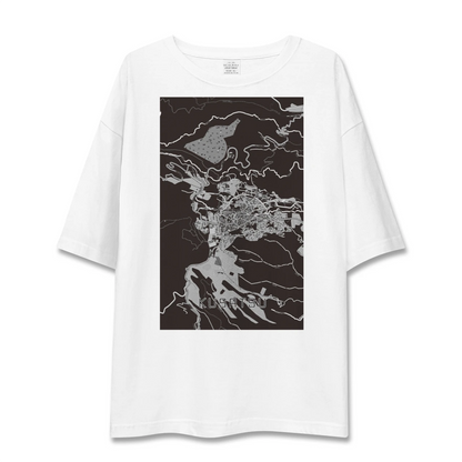 【草津（群馬県）（群馬県）】地図柄ビッグシルエットTシャツ