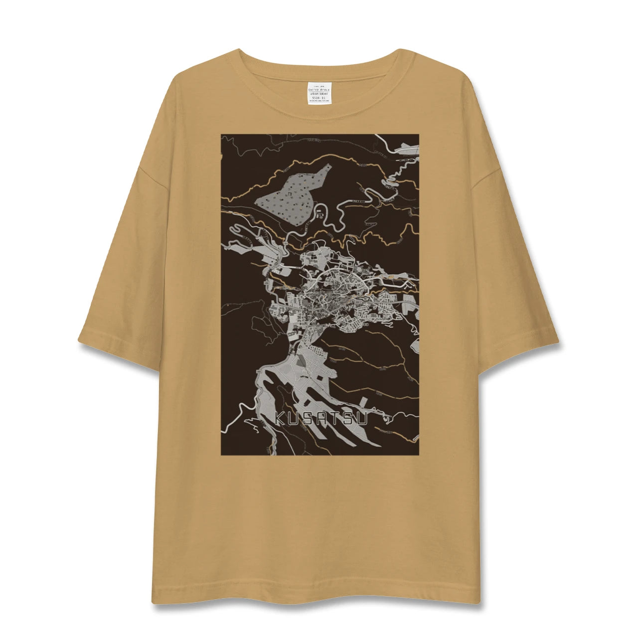 【草津（群馬県）（群馬県）】地図柄ビッグシルエットTシャツ