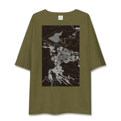 【草津（群馬県）（群馬県）】地図柄ビッグシルエットTシャツ