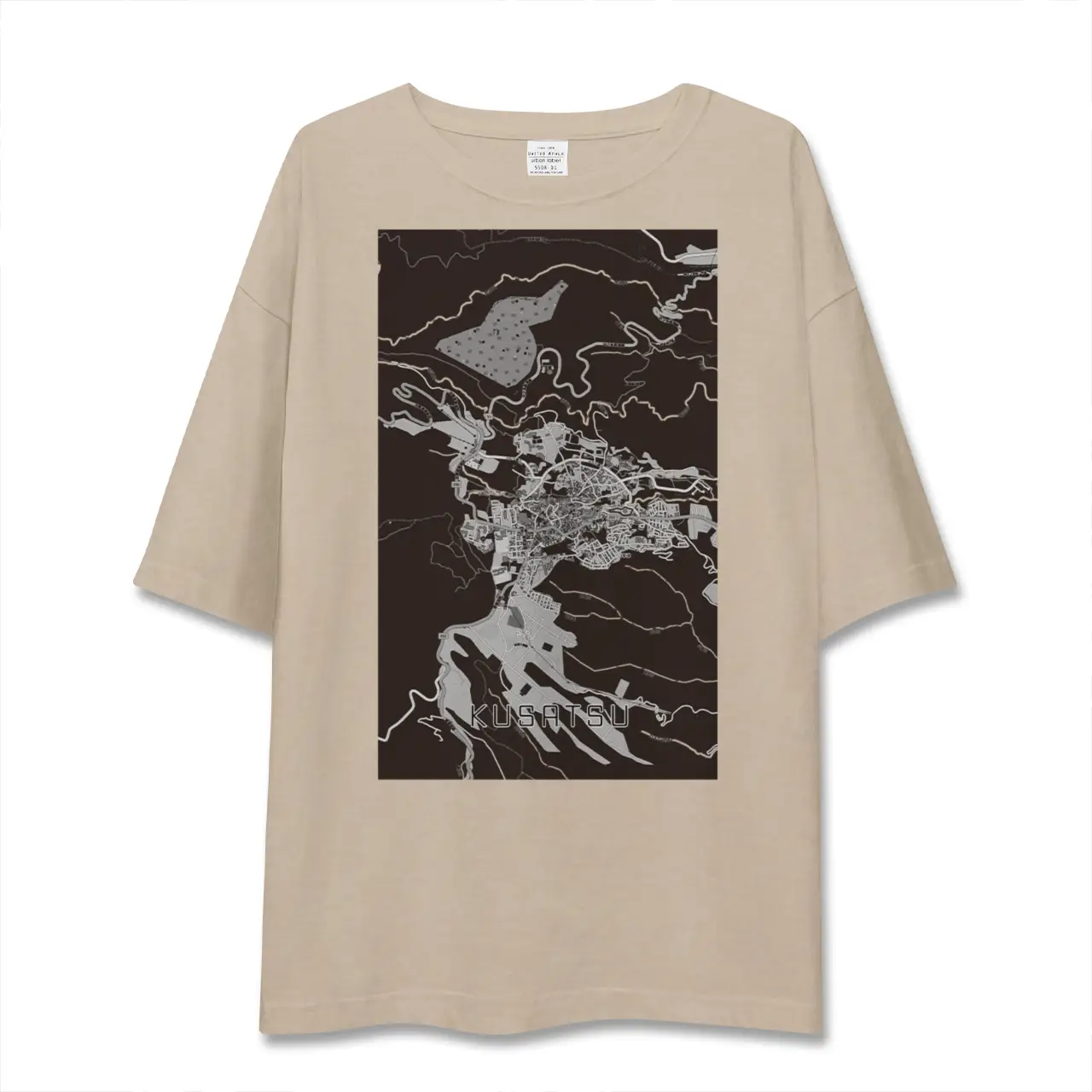 【草津（群馬県）（群馬県）】地図柄ビッグシルエットTシャツ
