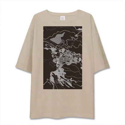 【草津（群馬県）（群馬県）】地図柄ビッグシルエットTシャツ
