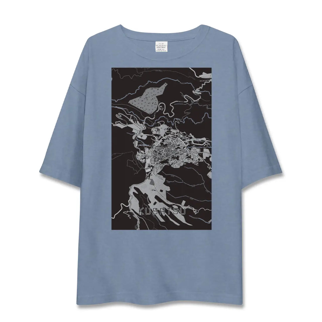 【草津（群馬県）（群馬県）】地図柄ビッグシルエットTシャツ