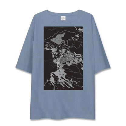 【草津（群馬県）（群馬県）】地図柄ビッグシルエットTシャツ