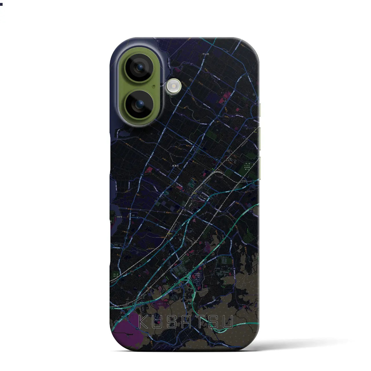 【草津（滋賀県）】地図柄iPhoneケース（バックカバータイプ）