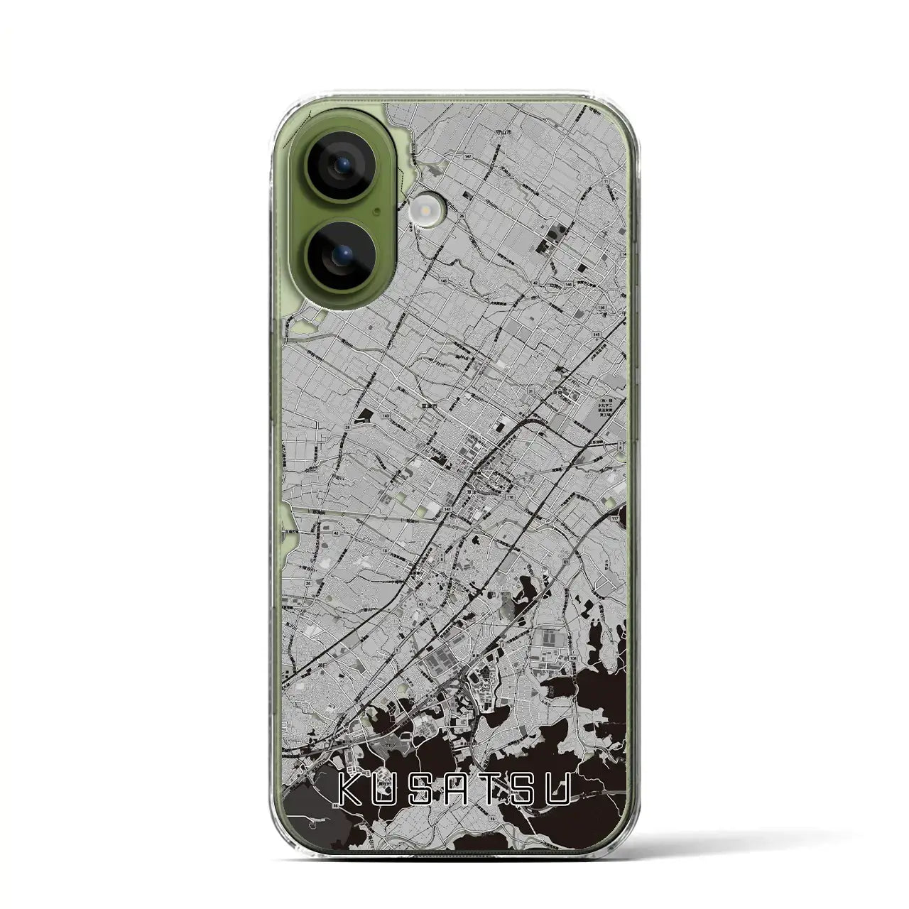 【草津（滋賀県）】地図柄iPhoneケース（クリアタイプ）