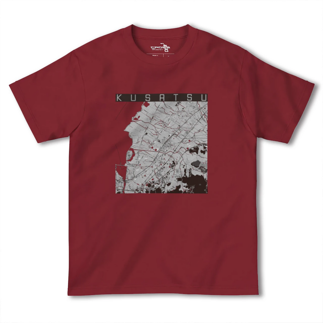 【草津(滋賀県)】地図柄ヘビーウェイトTシャツ
