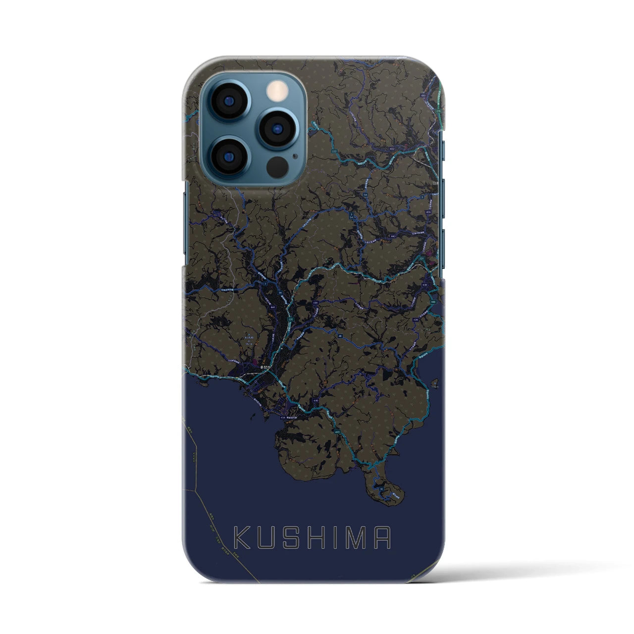 【串間（宮崎県）】地図柄iPhoneケース（バックカバータイプ）