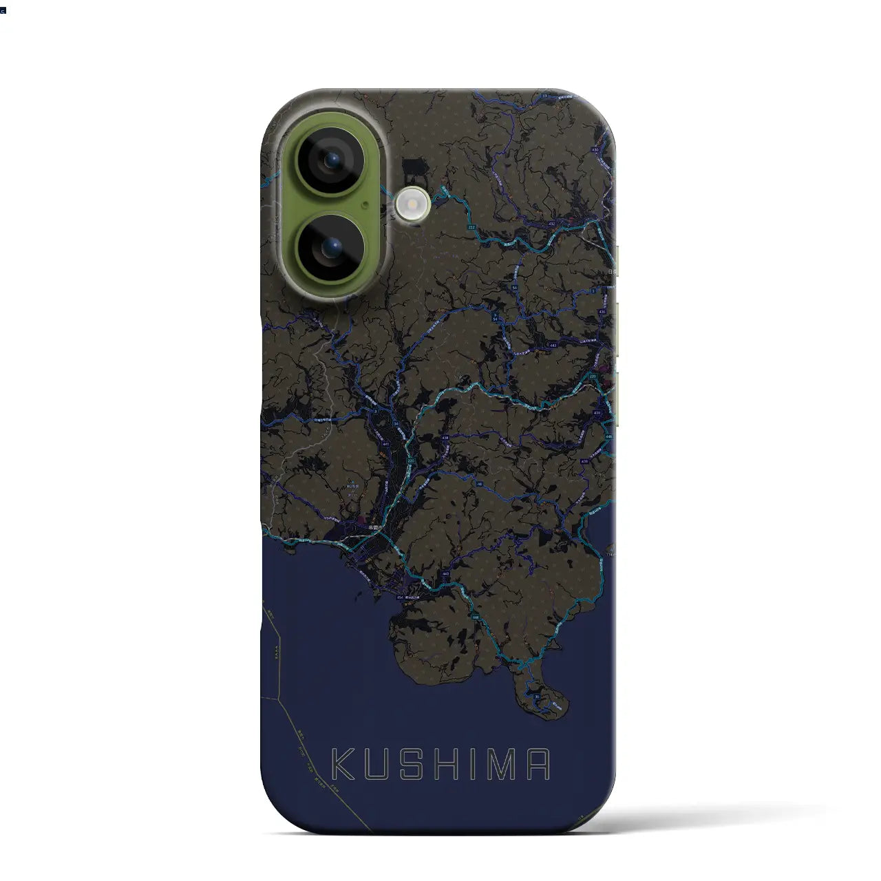 【串間（宮崎県）】地図柄iPhoneケース（バックカバータイプ）