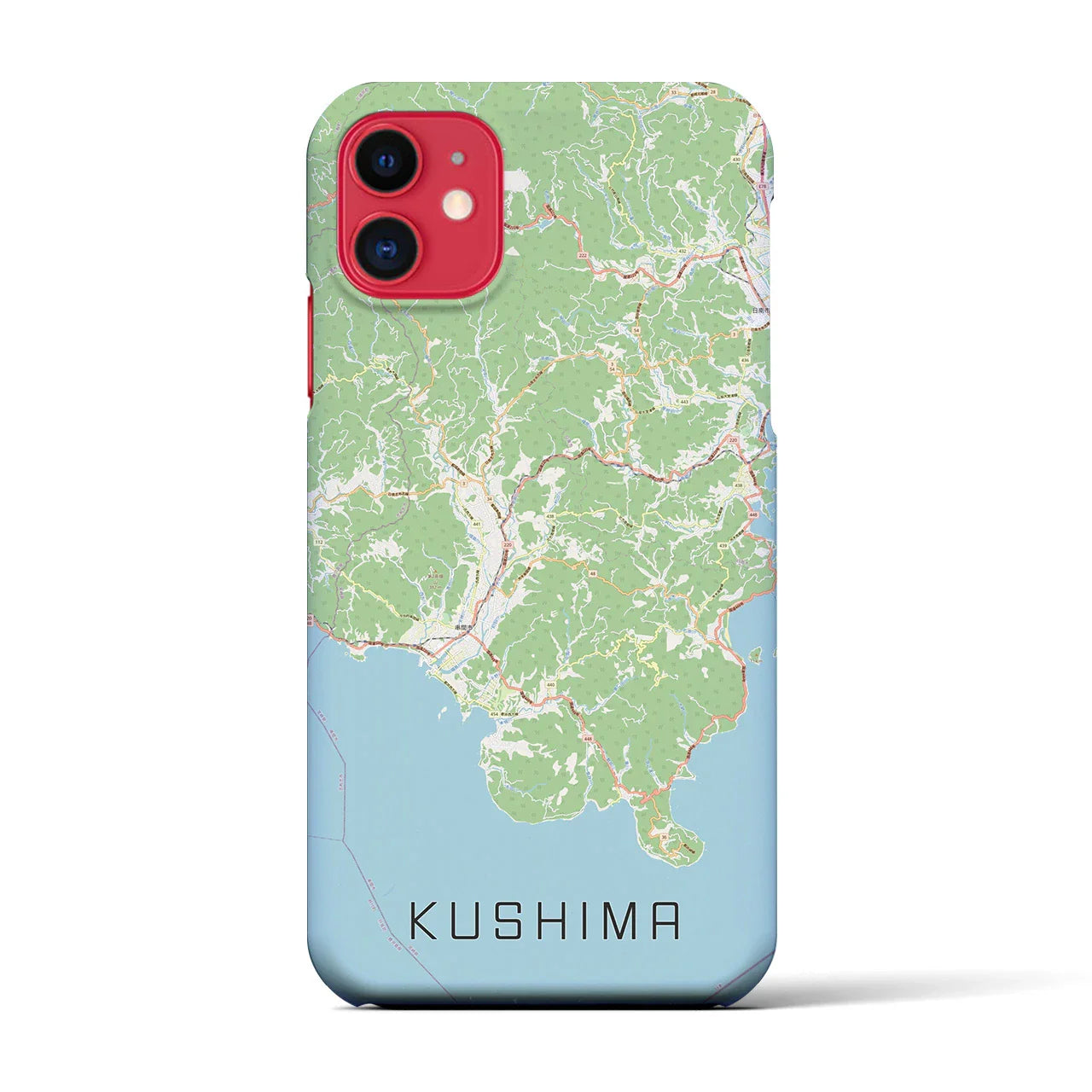 【串間（宮崎県）】地図柄iPhoneケース（バックカバータイプ）