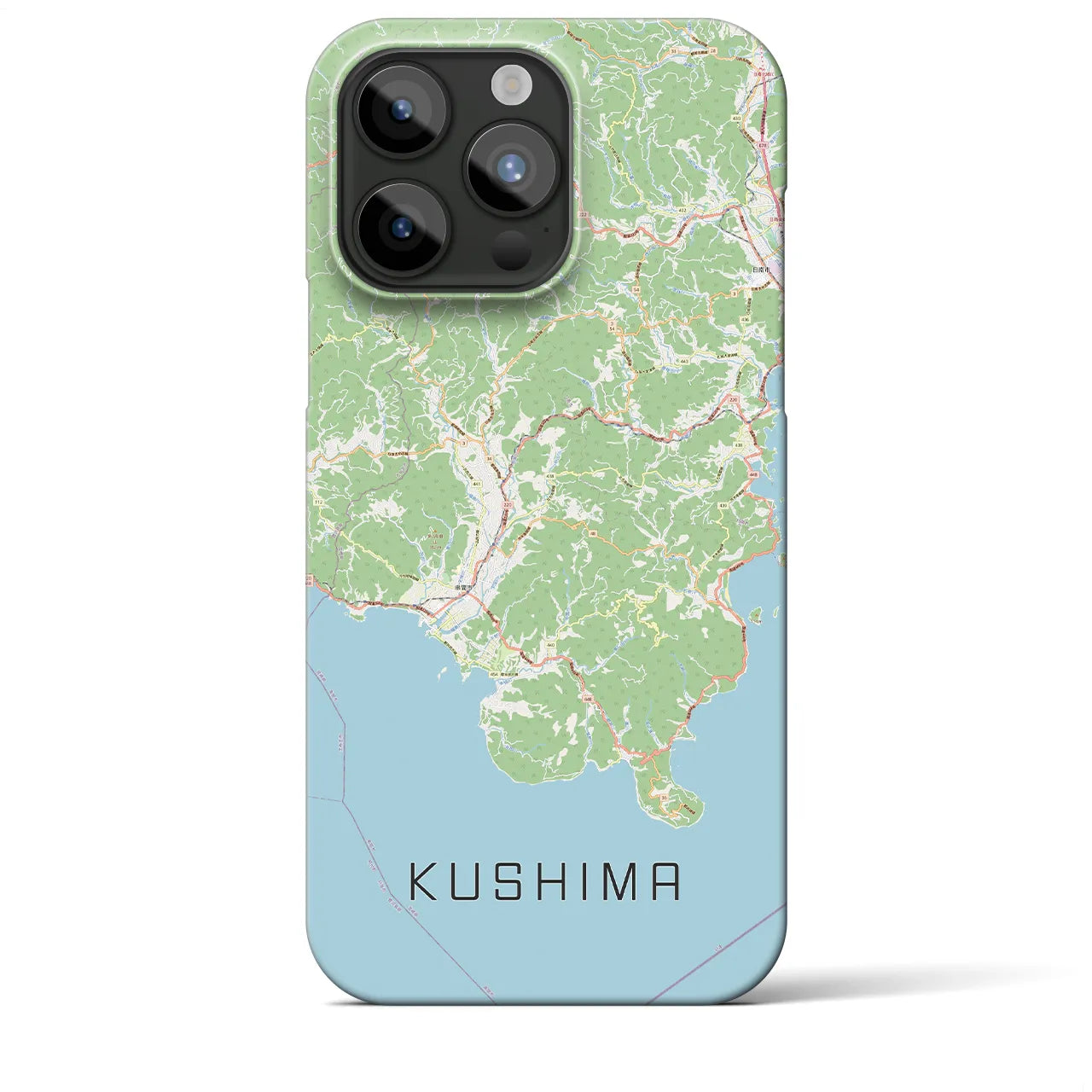 【串間（宮崎県）】地図柄iPhoneケース（バックカバータイプ）