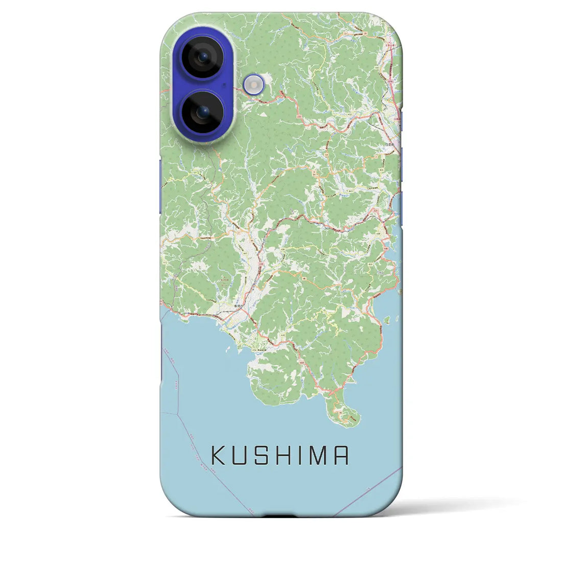 【串間（宮崎県）】地図柄iPhoneケース（バックカバータイプ）ナチュラル・iPhone 16 Pro Max 用