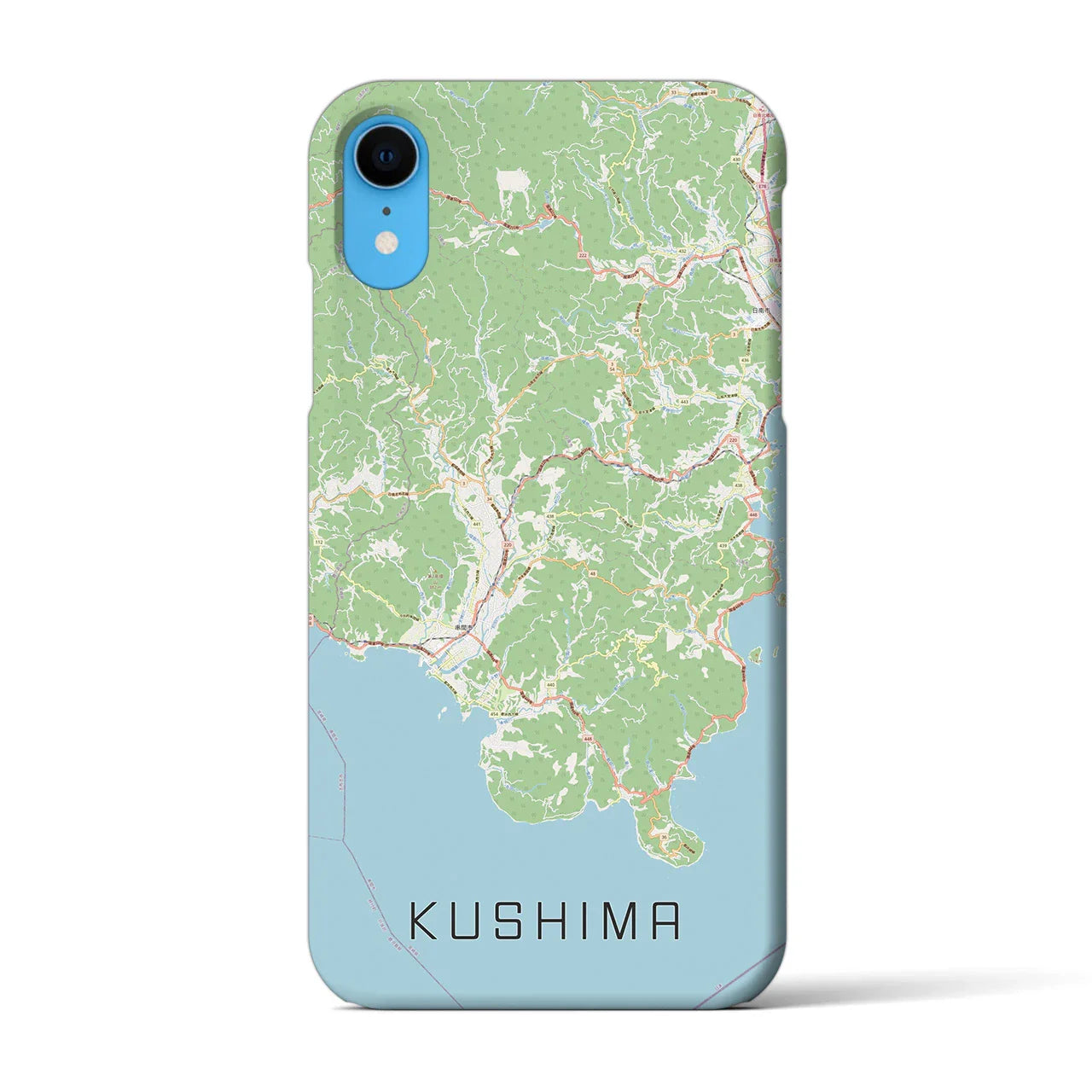 【串間（宮崎県）】地図柄iPhoneケース（バックカバータイプ）