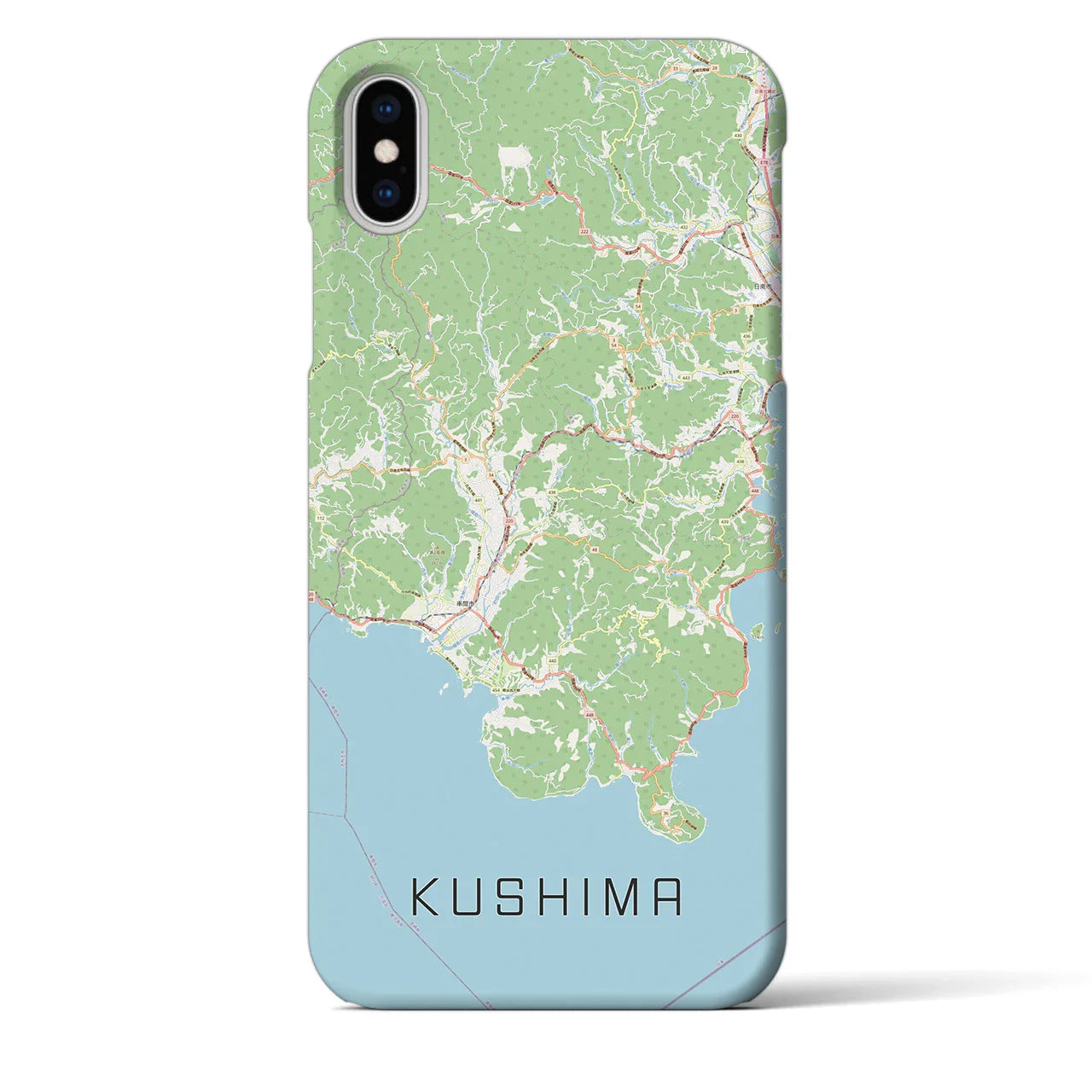 【串間（宮崎県）】地図柄iPhoneケース（バックカバータイプ）