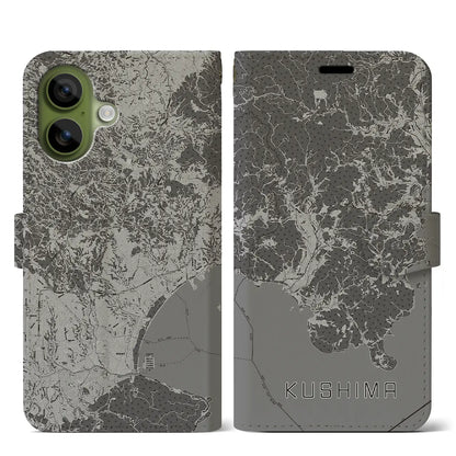 【串間（宮崎県）】地図柄iPhoneケース（手帳タイプ）