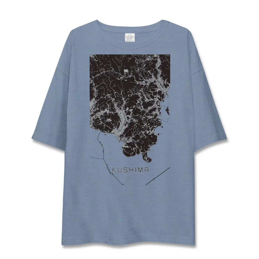 【串間(宮崎県)】地図柄ビッグシルエットTシャツ