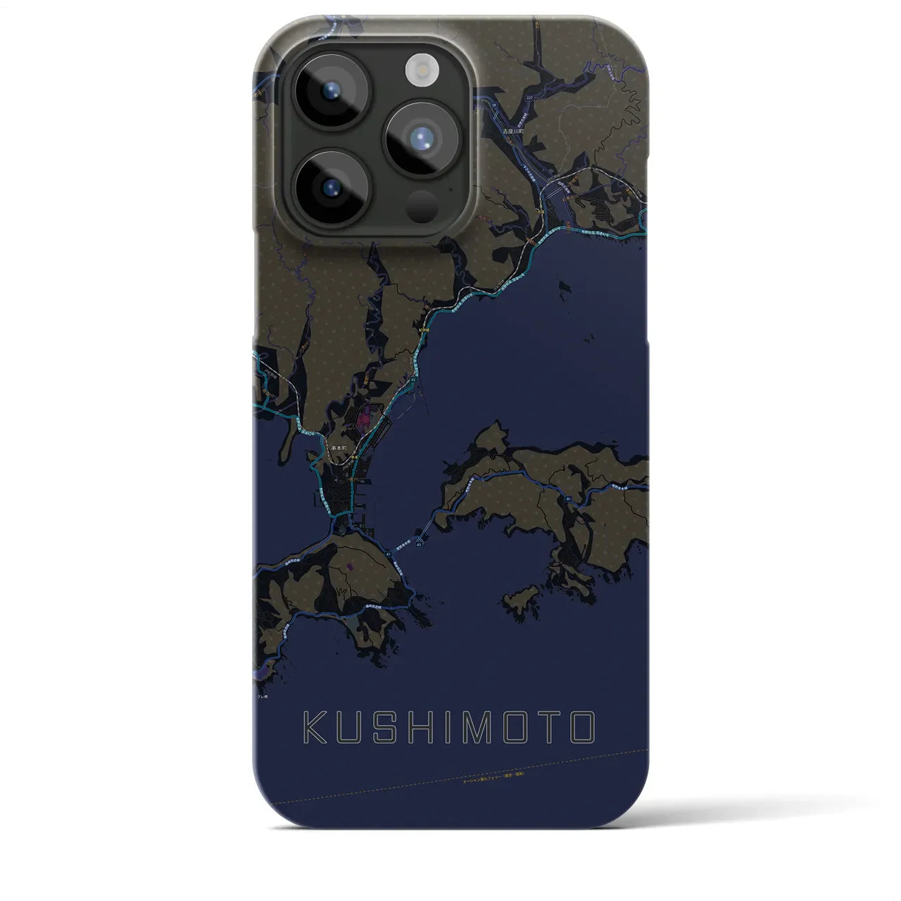 【串本（和歌山県）】地図柄iPhoneケース（バックカバータイプ）