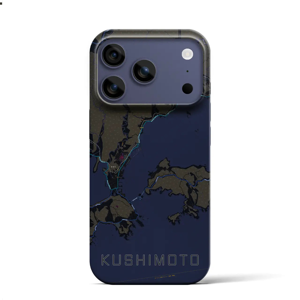 【串本（和歌山県）】地図柄iPhoneケース（バックカバータイプ）