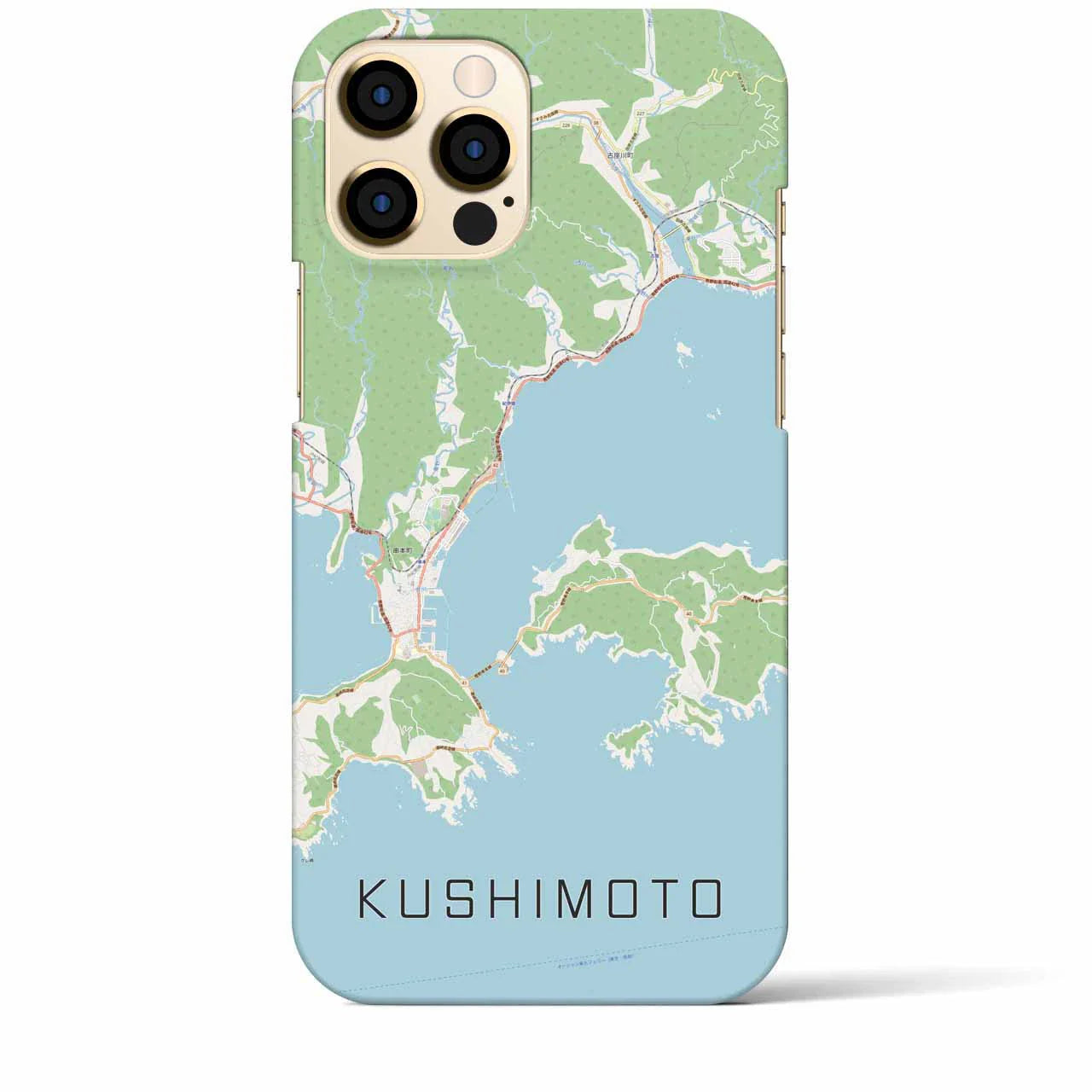 【串本（和歌山県）】地図柄iPhoneケース（バックカバータイプ）