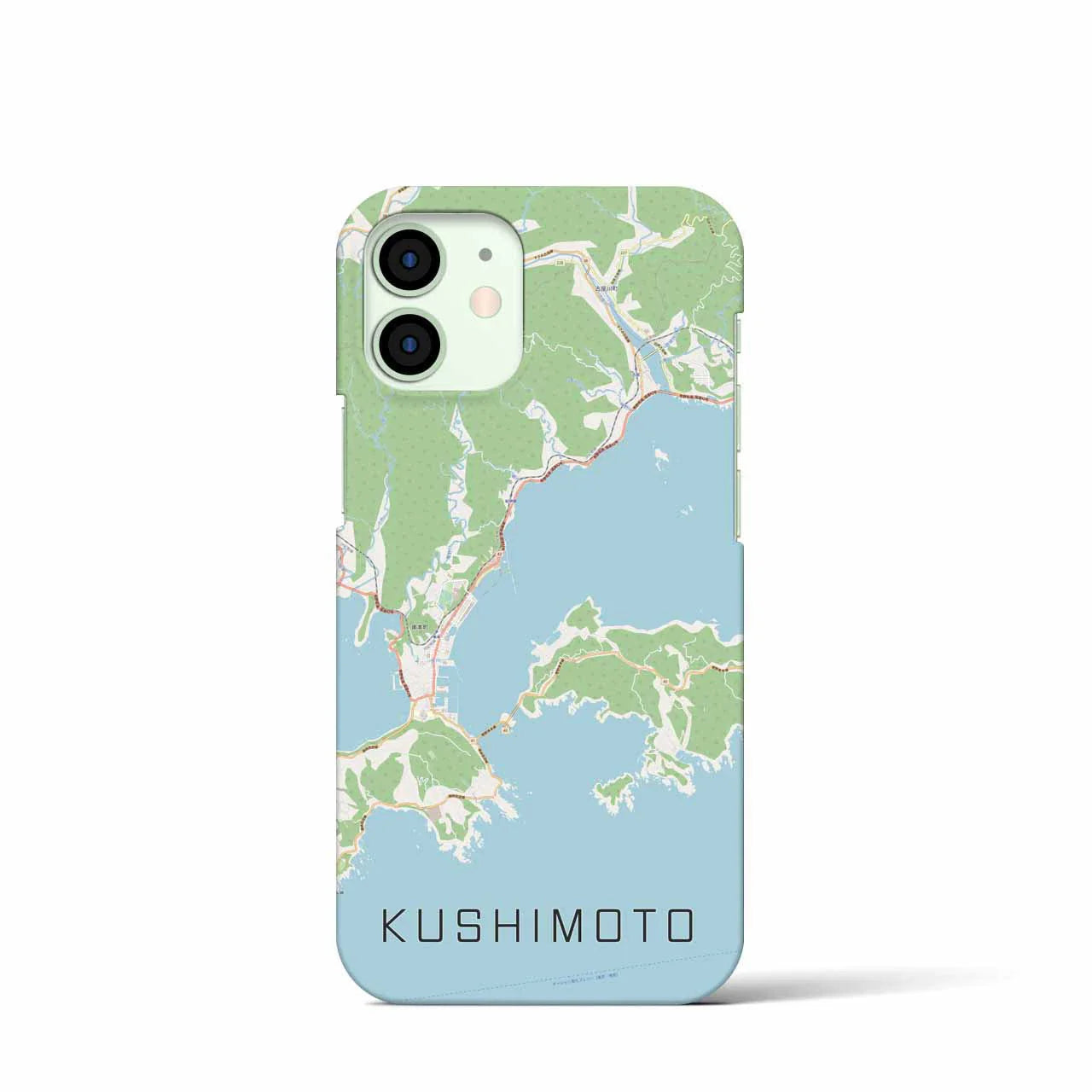 【串本（和歌山県）】地図柄iPhoneケース（バックカバータイプ）