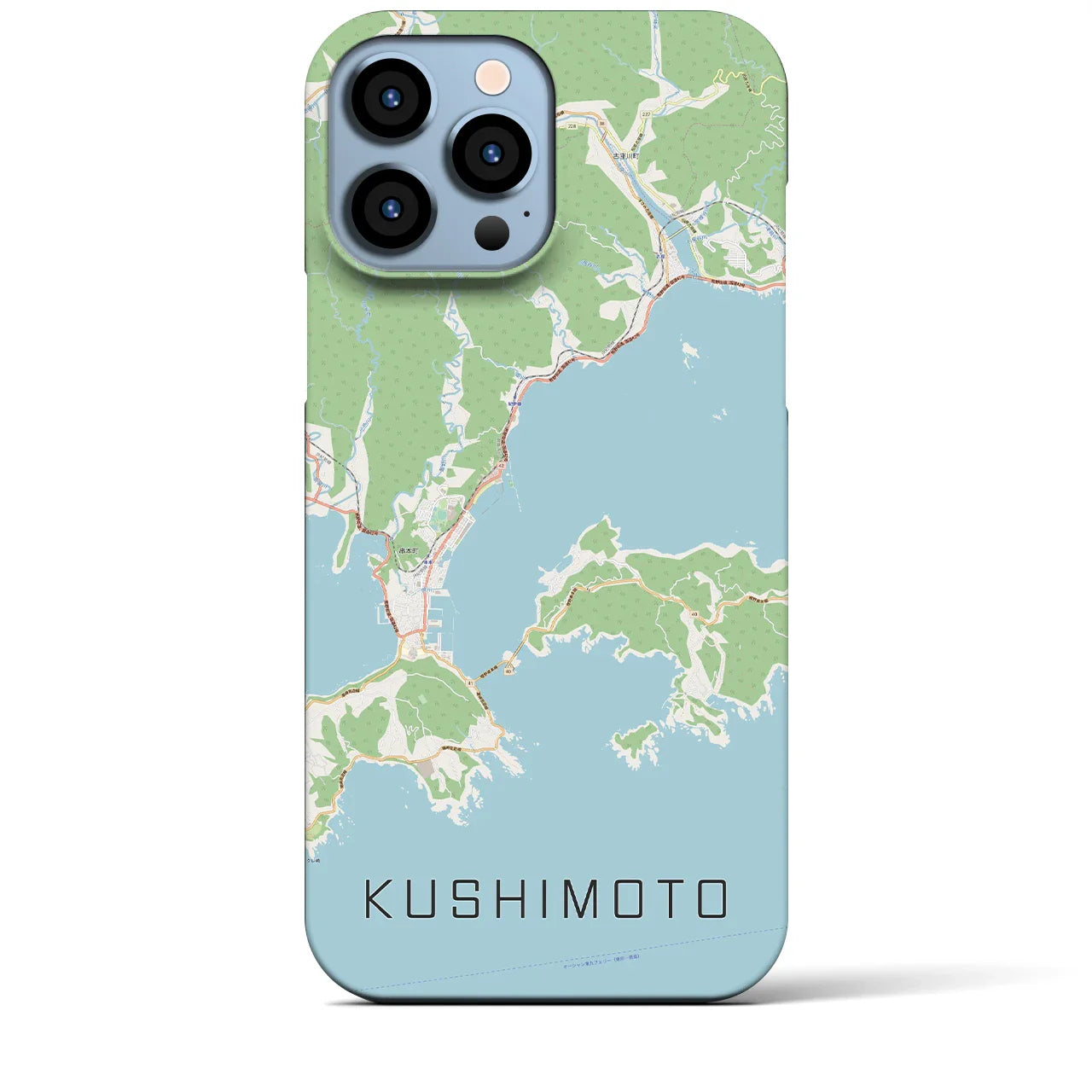 【串本（和歌山県）】地図柄iPhoneケース（バックカバータイプ）