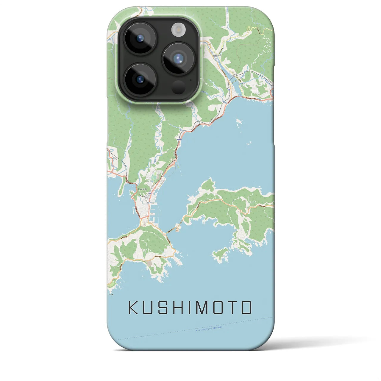 【串本（和歌山県）】地図柄iPhoneケース（バックカバータイプ）