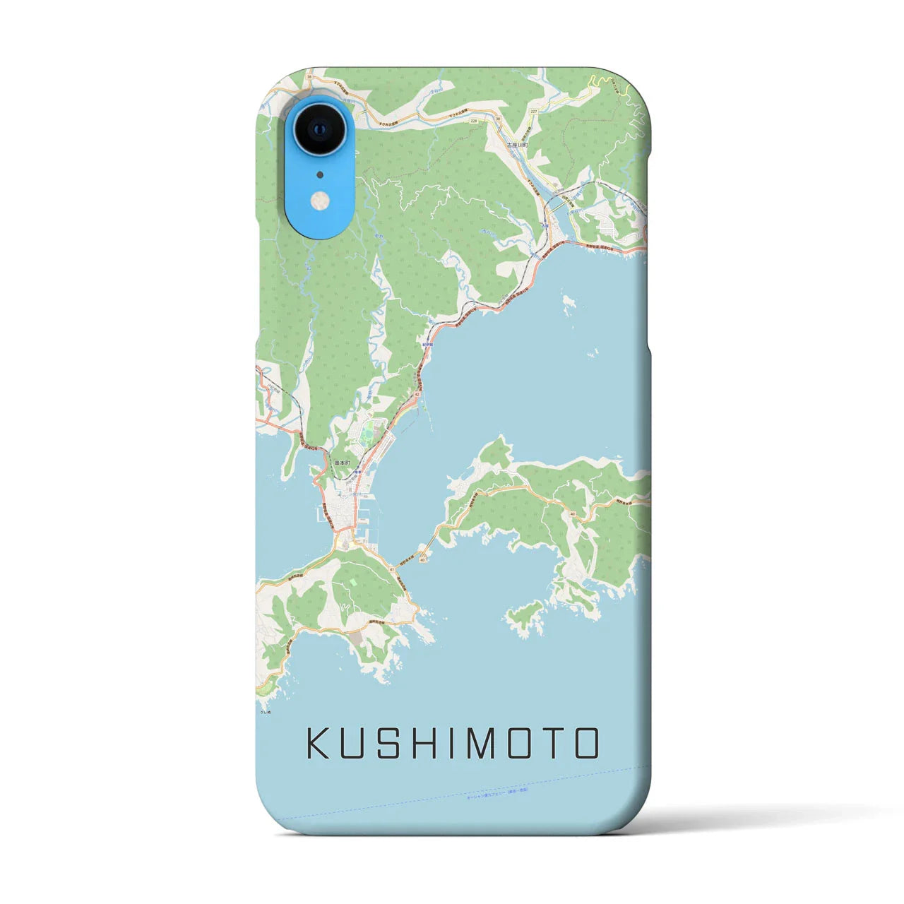 【串本（和歌山県）】地図柄iPhoneケース（バックカバータイプ）