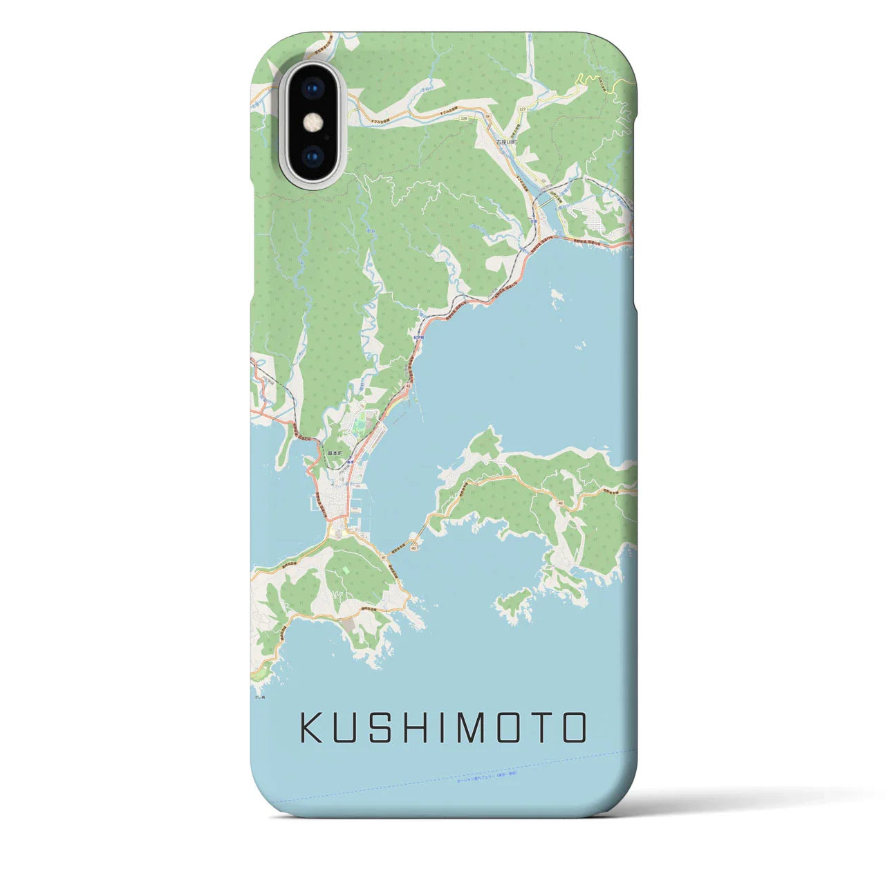 【串本（和歌山県）】地図柄iPhoneケース（バックカバータイプ）