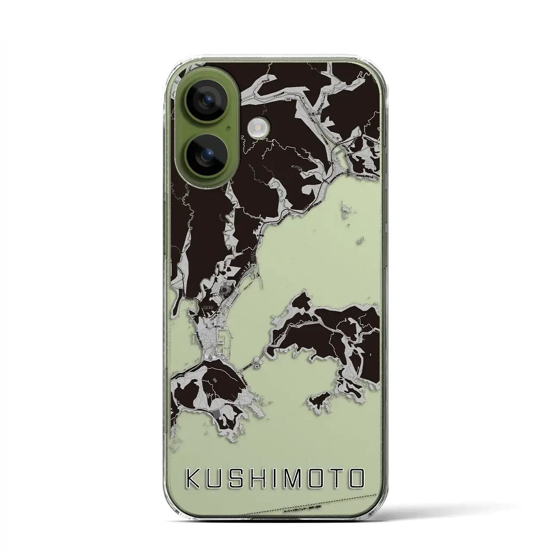 【串本（和歌山県）】地図柄iPhoneケース（クリアタイプ）モノトーン・iPhone 17 Pro Max 用