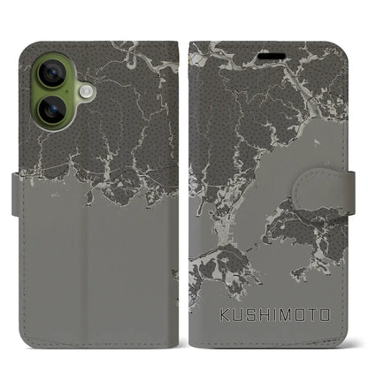 【串本（和歌山県）】地図柄iPhoneケース（手帳タイプ）