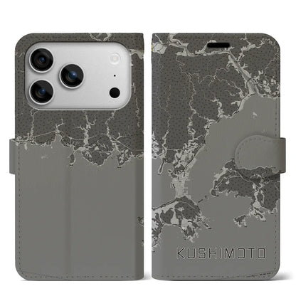 【串本（和歌山県）】地図柄iPhoneケース（手帳タイプ）