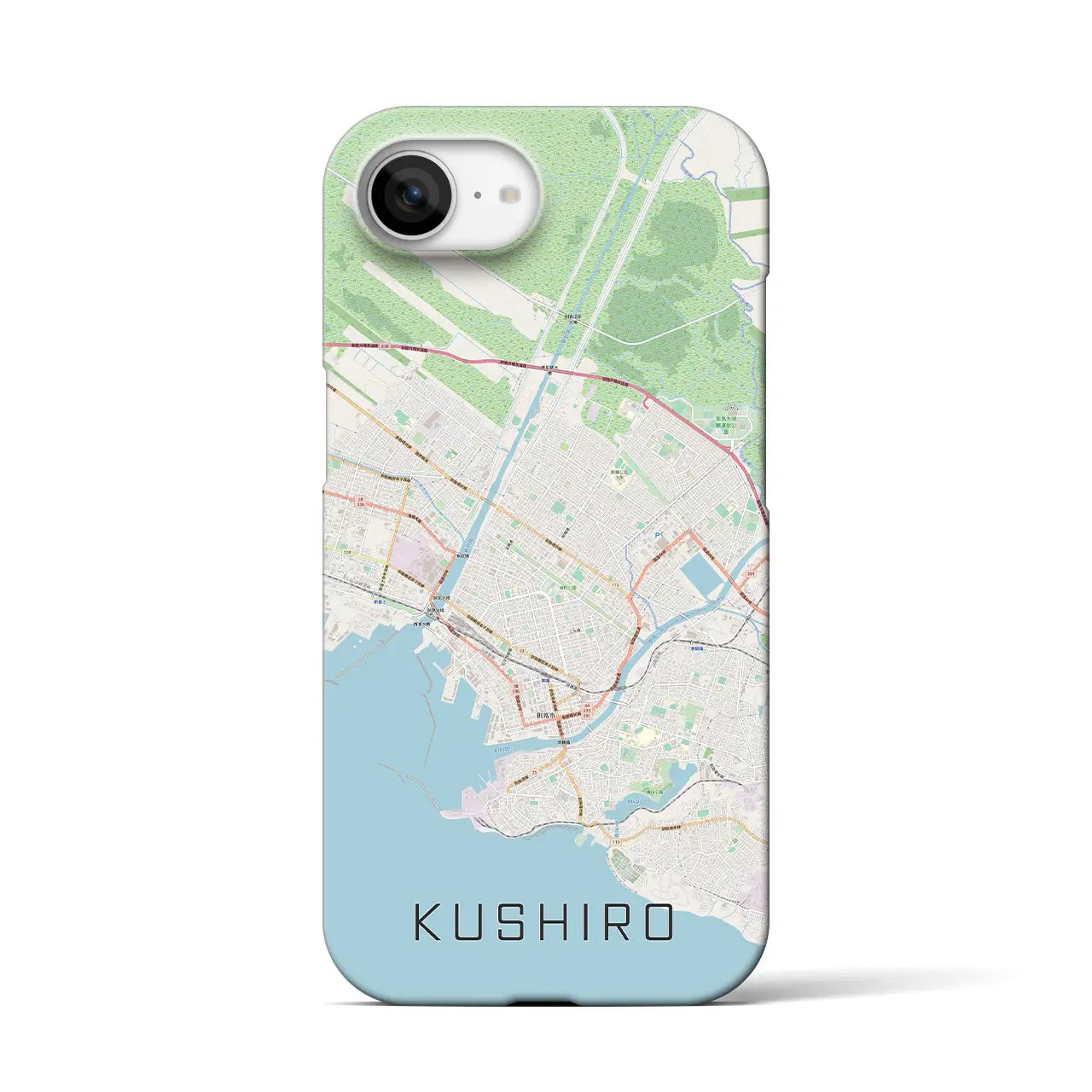 【釧路（北海道）】地図柄iPhoneケース（バックカバータイプ）