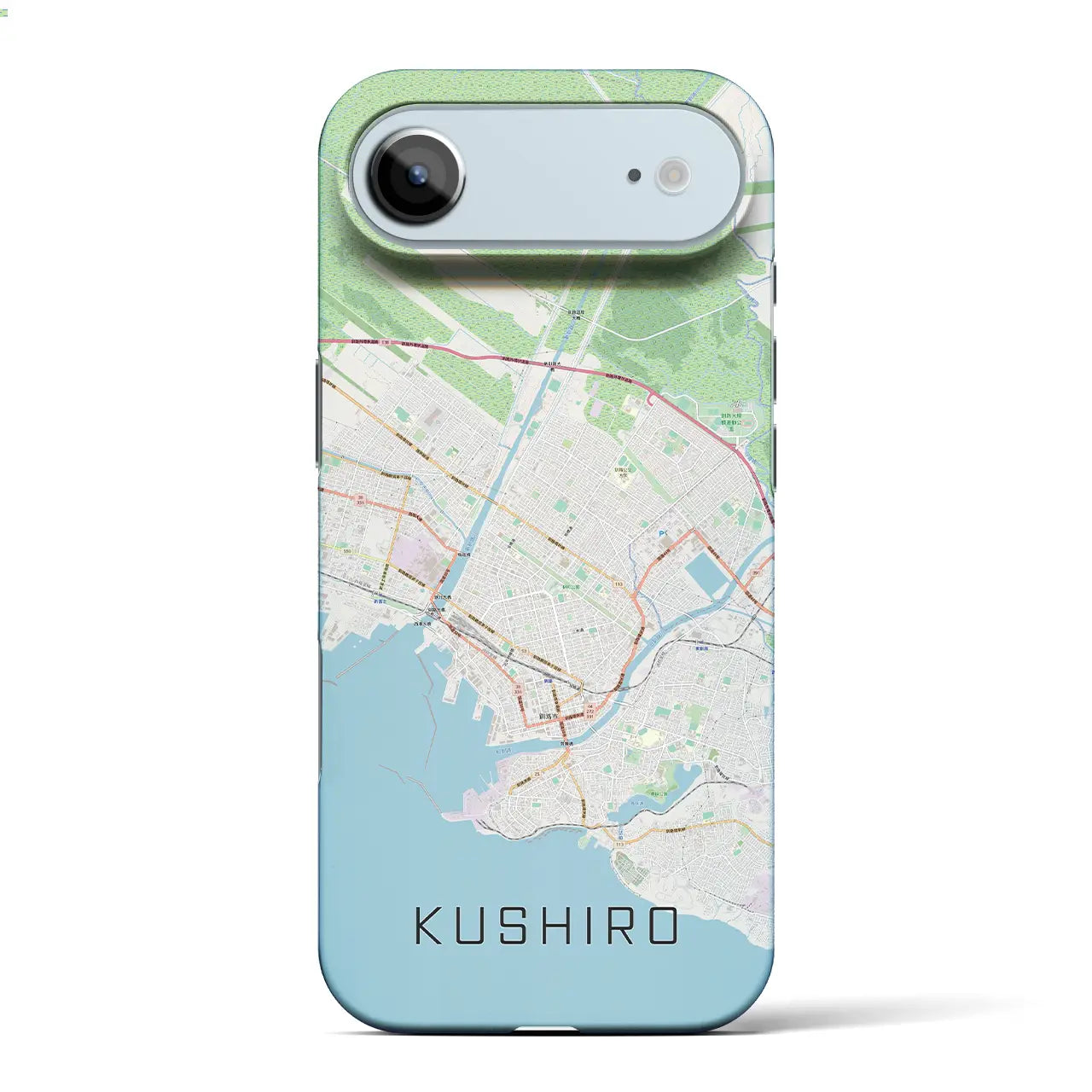 【釧路（北海道）】地図柄iPhoneケース（バックカバータイプ）