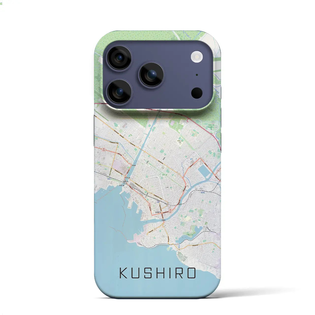 【釧路（北海道）】地図柄iPhoneケース（バックカバータイプ）