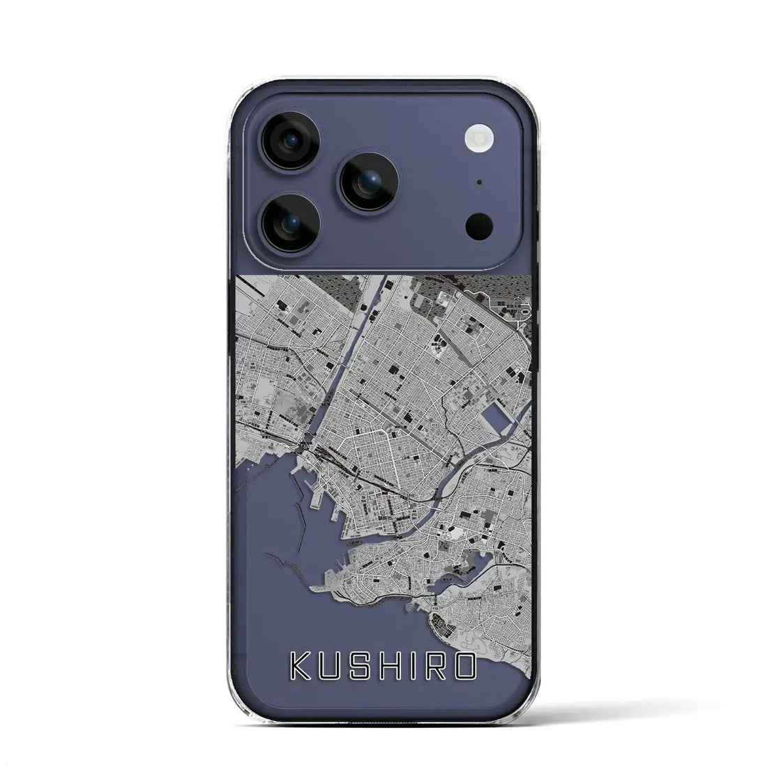 【釧路（北海道）】地図柄iPhoneケース（クリアタイプ）