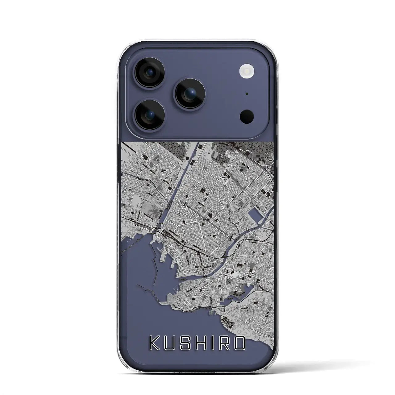 【釧路（北海道）】地図柄iPhoneケース（クリアタイプ）