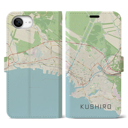 【釧路（北海道）】地図柄iPhoneケース（手帳タイプ）