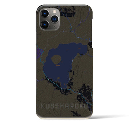 【屈斜路湖（北海道）】地図柄iPhoneケース（バックカバータイプ）