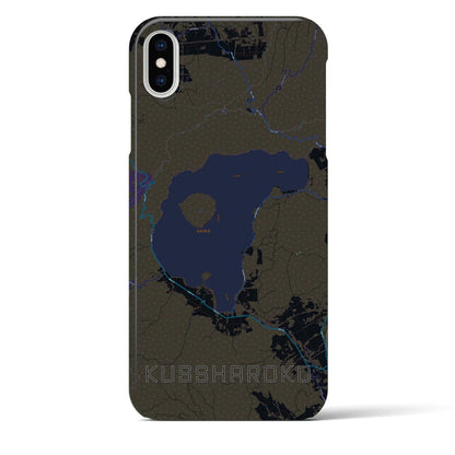 【屈斜路湖（北海道）】地図柄iPhoneケース（バックカバータイプ）