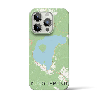【屈斜路湖（北海道）】地図柄iPhoneケース（バックカバータイプ）