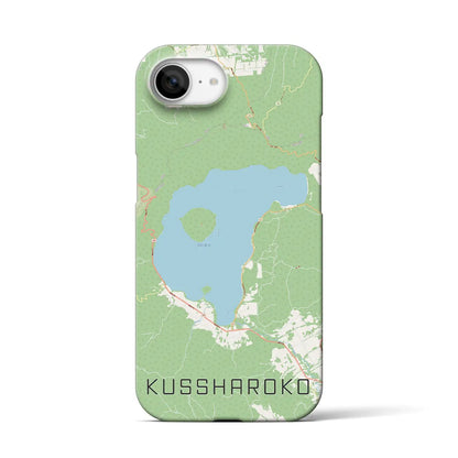 【屈斜路湖（北海道）】地図柄iPhoneケース（バックカバータイプ）